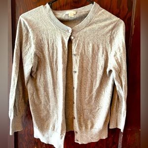 J. Crew Clare cardigan, medium, gray